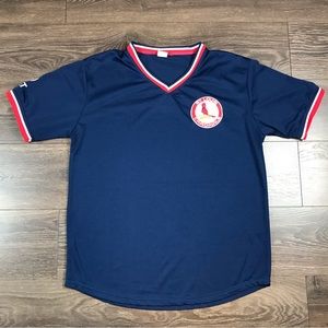 St. Louis Cardinals Major League Baseball Men’s Blue V-Neck T-Shirt Jersey Sz XL